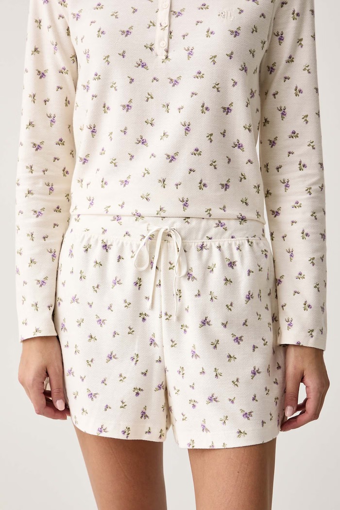 Odzież Lauren Ralph Lauren Piżama damska bawełniana ILN12542 beżowy