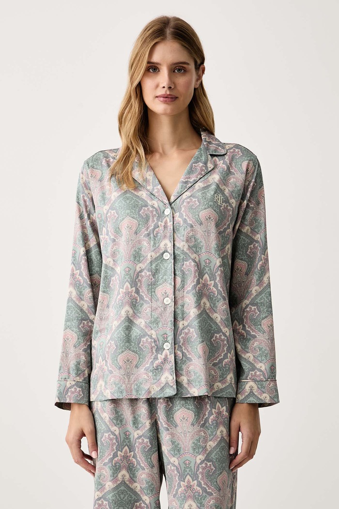 Odzież Lauren Ralph Lauren Piżama damska z bawełną ILN92535 beżowy