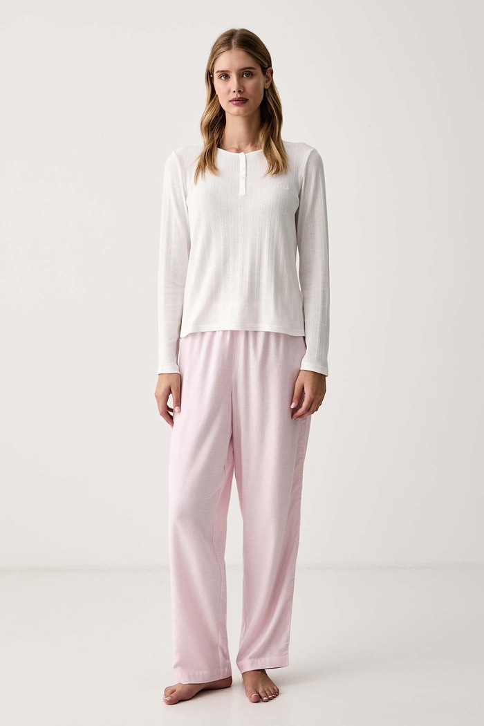 Lauren Ralph Lauren Piżama damska z bawełną różowy ILN72537