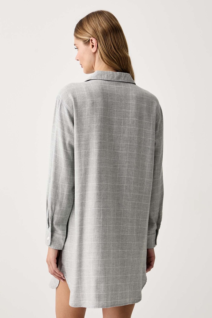 Lauren Ralph Lauren Koszula piżamowa damska z bawełną ILN32537 szary AW26