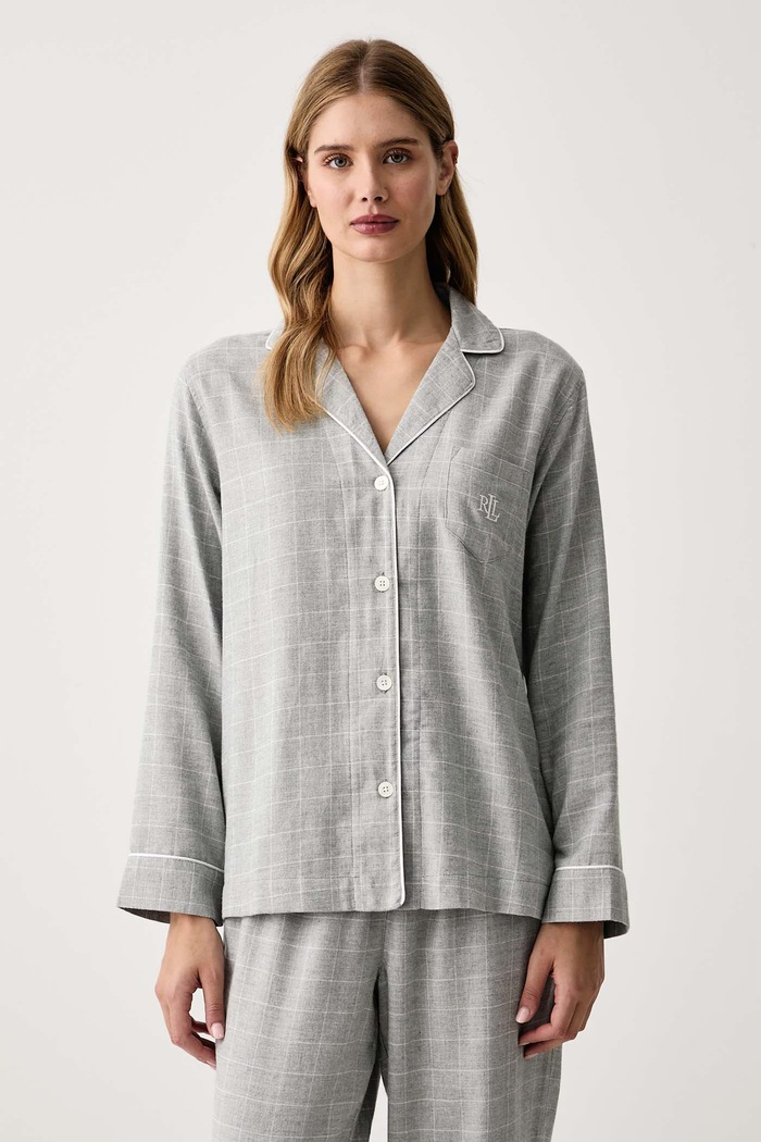 Odzież Lauren Ralph Lauren Piżama damska z bawełną ILN92537 szary