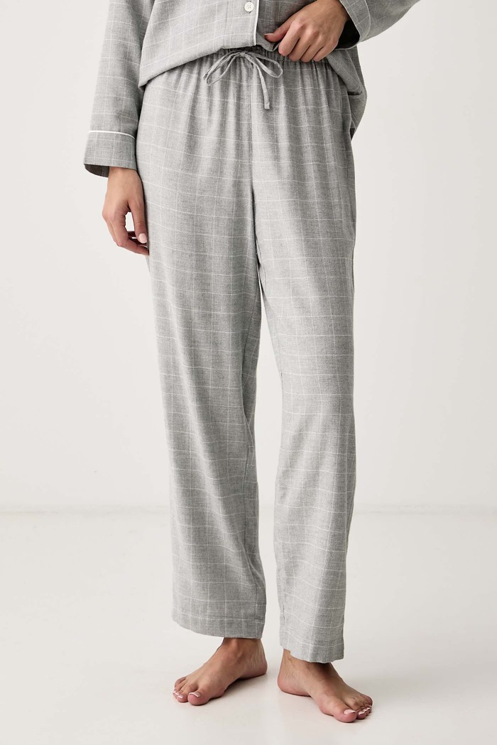 Piżama damska z bawełną Lauren Ralph Lauren ILN92537 szary