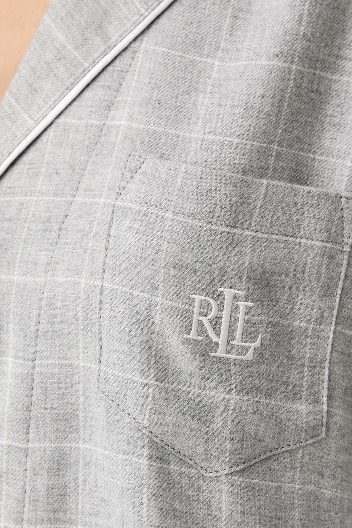 Piżama damska z bawełną Lauren Ralph Lauren szary ILN92537