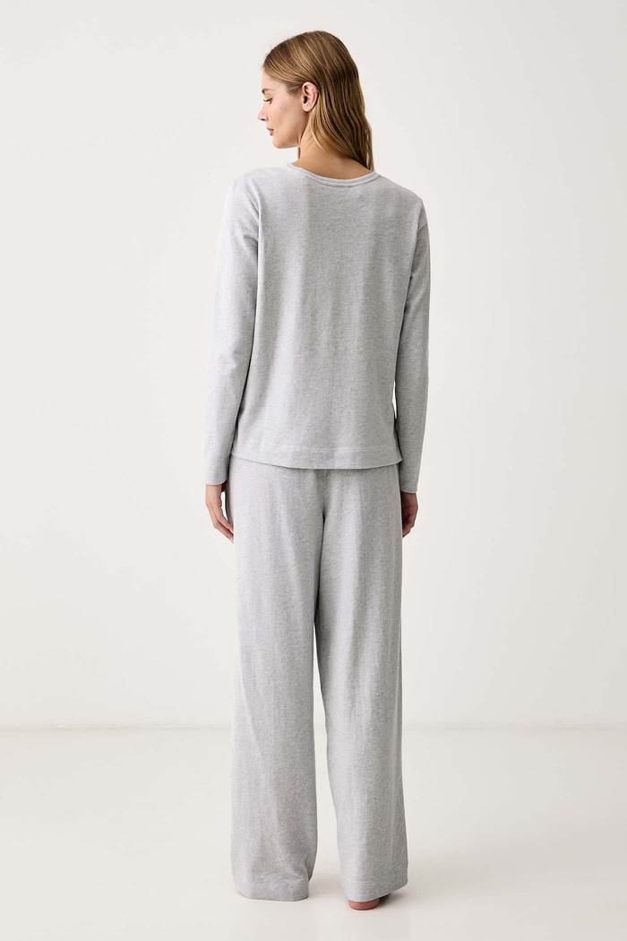 Lauren Ralph Lauren Piżama damska bawełniana ILN72541 szary AW26