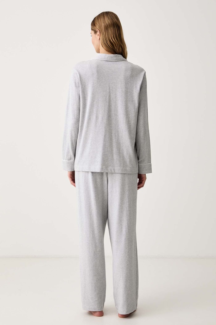 Lauren Ralph Lauren Piżama damska bawełniana ILN92541 szary AW26