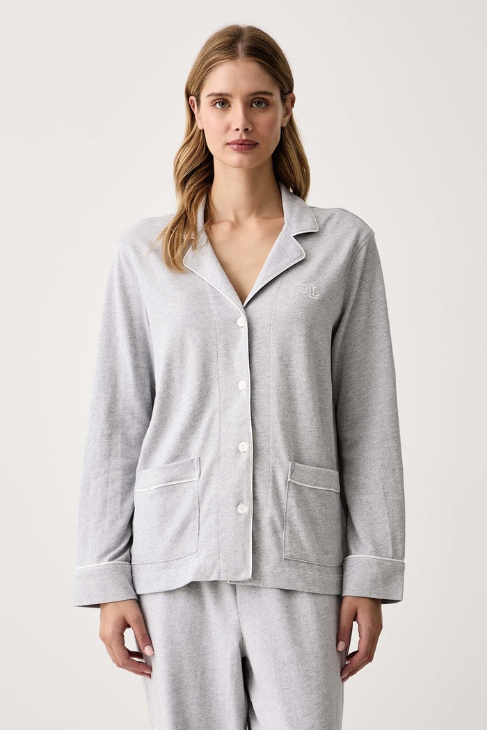 Odzież Lauren Ralph Lauren Piżama damska bawełniana ILN92541 szary