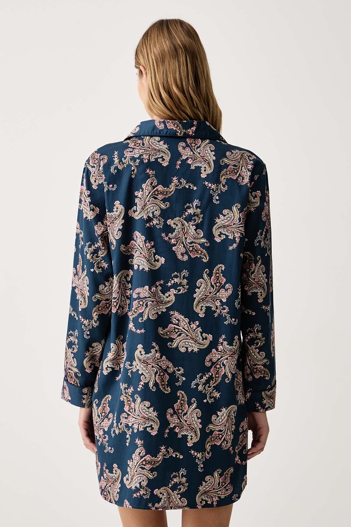Lauren Ralph Lauren Koszula nocna damska z bawełną ILN32529 granatowy AW26