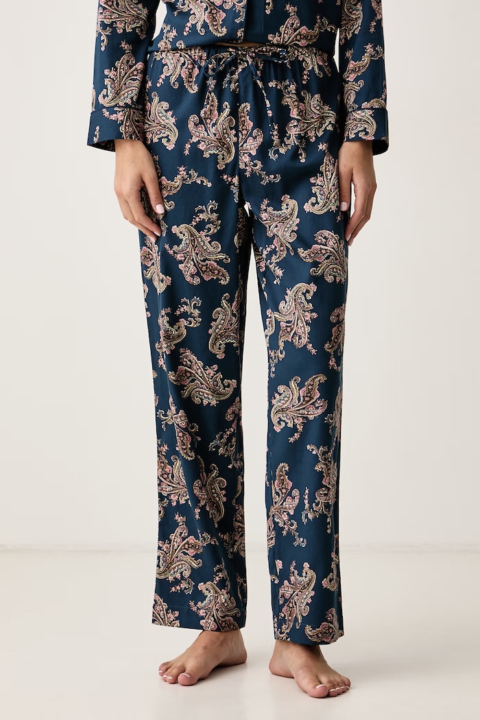 Piżama dwuczęściowa damska z bawełną Lauren Ralph Lauren ILN92529 granatowy