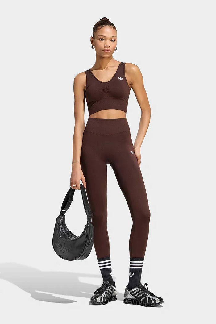Oblečenie adidas Originals Športová podprsenka Essentials IA4524 hnedá
