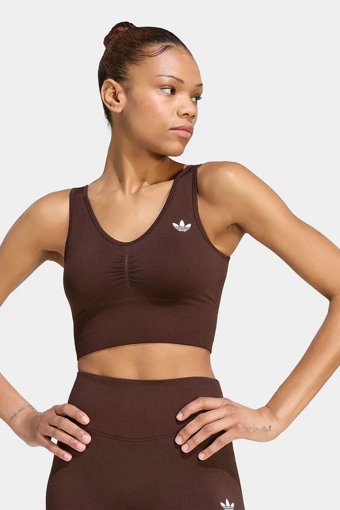 Športová podprsenka Essentials adidas Originals IA4524 hnedá