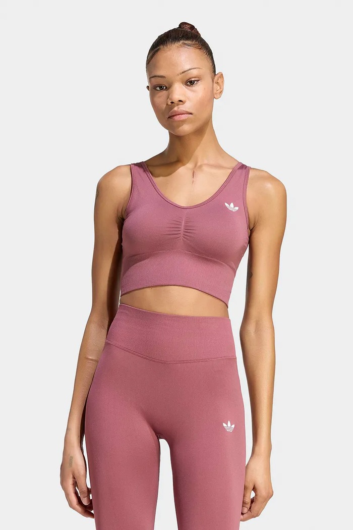 adidas Originals Biustonosz sportowy Essentials Seamless różowy KU9730