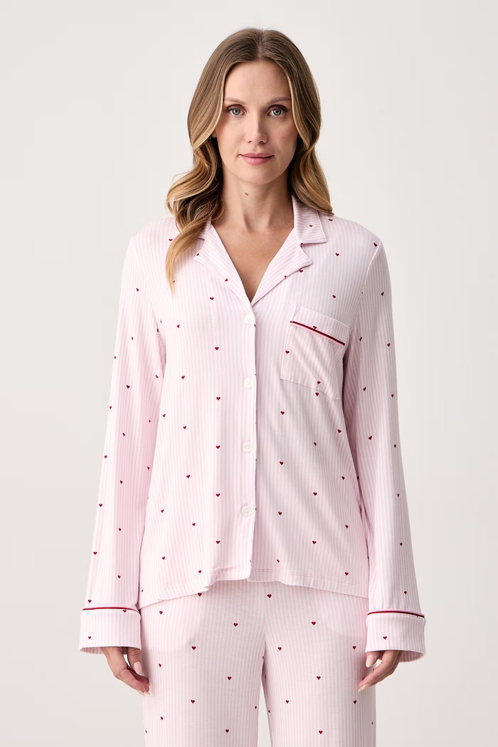 DKNY Piżama dwuczęściowa damska z wiskozą YI90151 różowy AW26