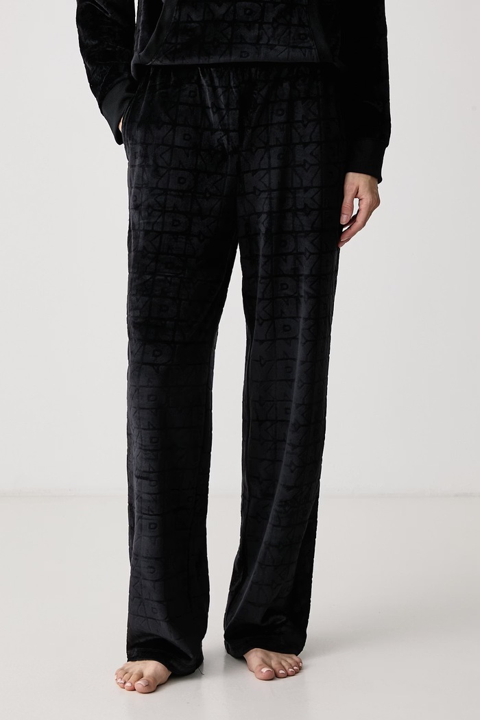 Odzież DKNY Komplet lounge damski welurowy YI90148 czarny