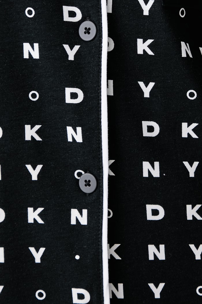 Piżama damska z wiskozy DKNY czarny YI90140F