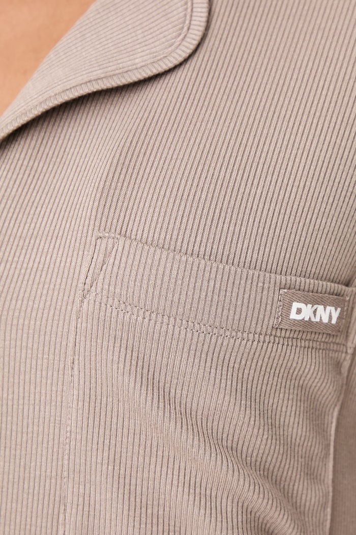 Pijama pentru femei din vâscoză DKNY bej YI90136