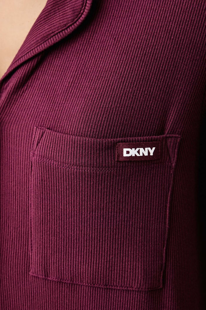 Piżama damska z wiskozy DKNY bordowy YI90136