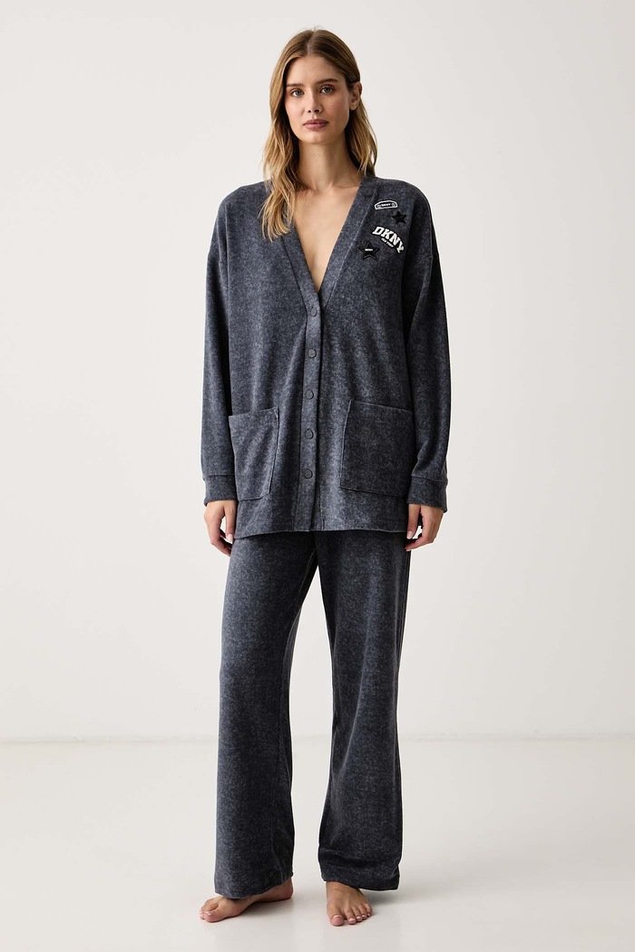 DKNY Piżama damska szary YI00130