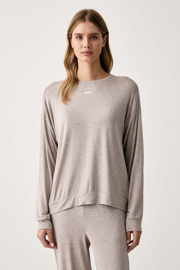 Odzież DKNY Piżama damska z wiskozy YI70135 beżowy