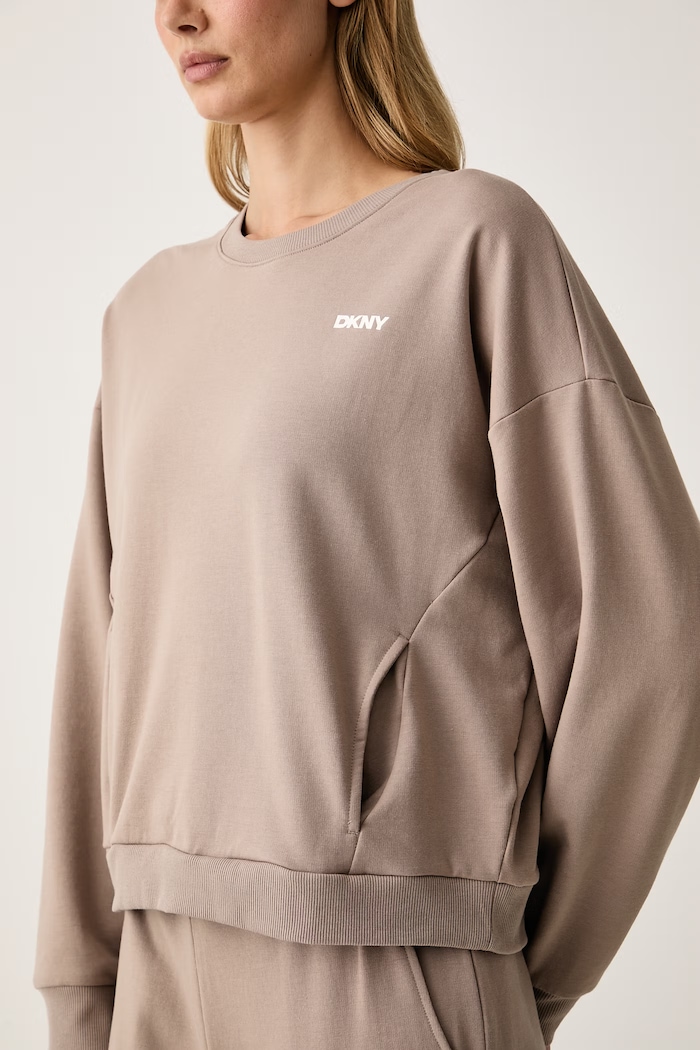 Piżama damska z bawełną DKNY beżowy YI80125