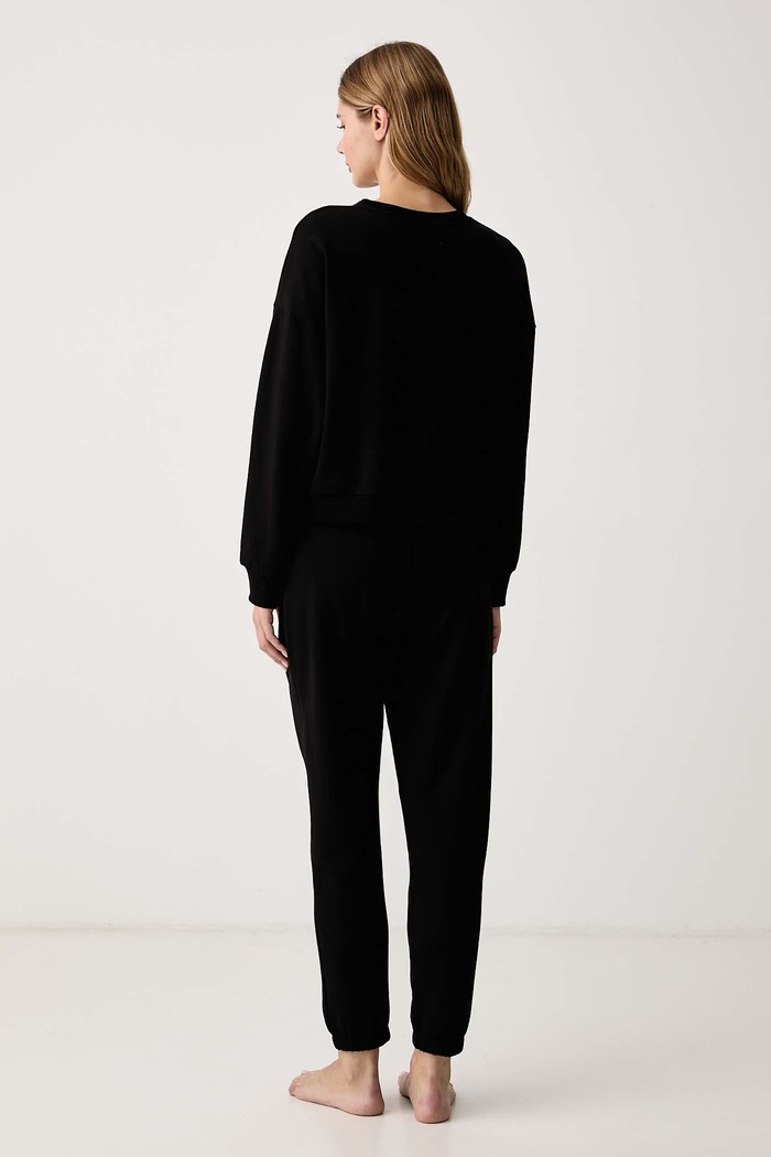 DKNY Piżama damska z bawełną YI80125 czarny AW26