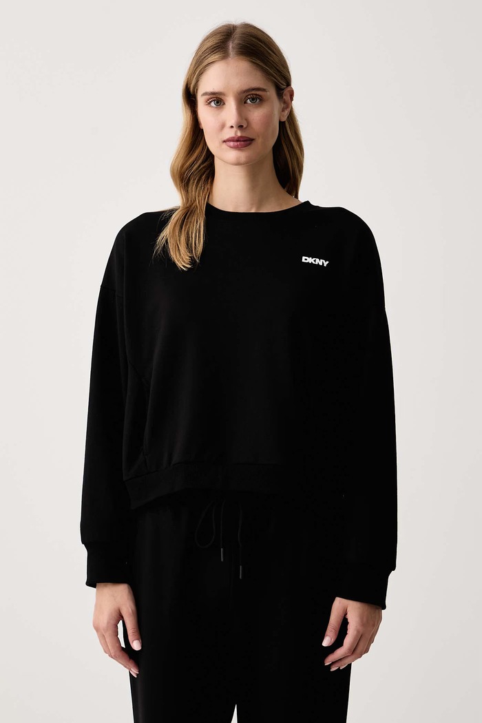 Odzież DKNY Piżama damska z bawełną YI80125 czarny