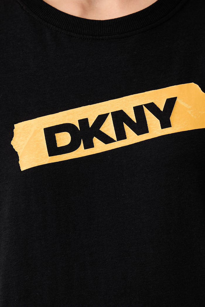 Piżama dwuczęściowa damska z bawełną DKNY czarny YI80122