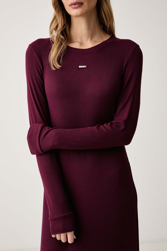 Odzież DKNY Koszula nocna damska z wiskozy YI00136 bordowy