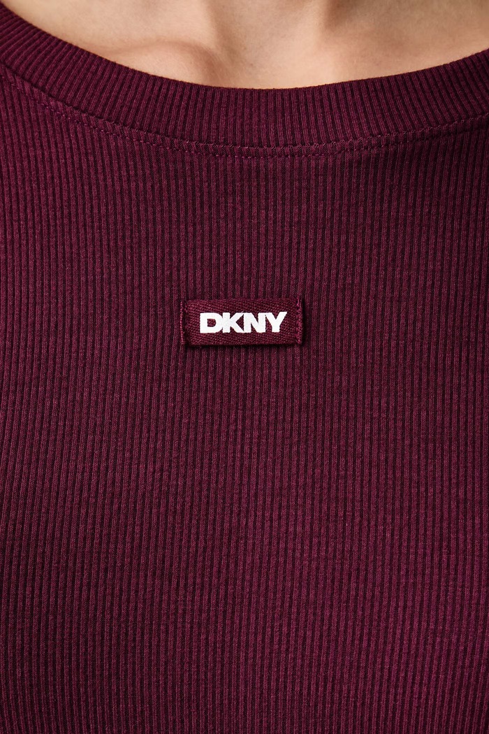 Piżama damska z wiskozy DKNY bordowy YI80136