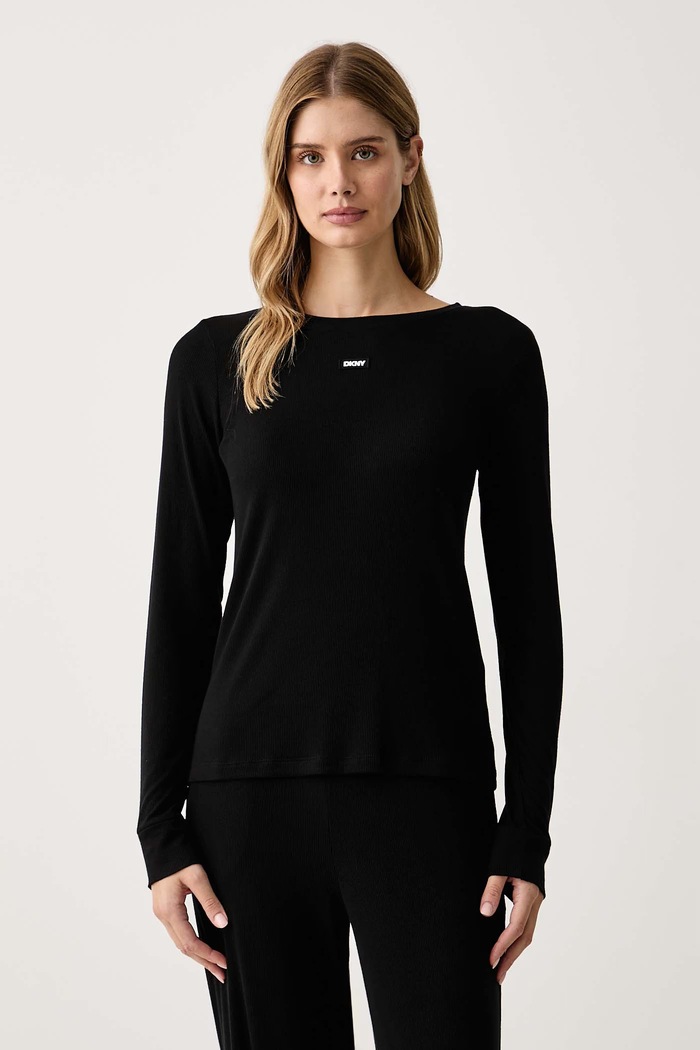 Odzież DKNY Piżama damska z wiskozy YI80136 czarny