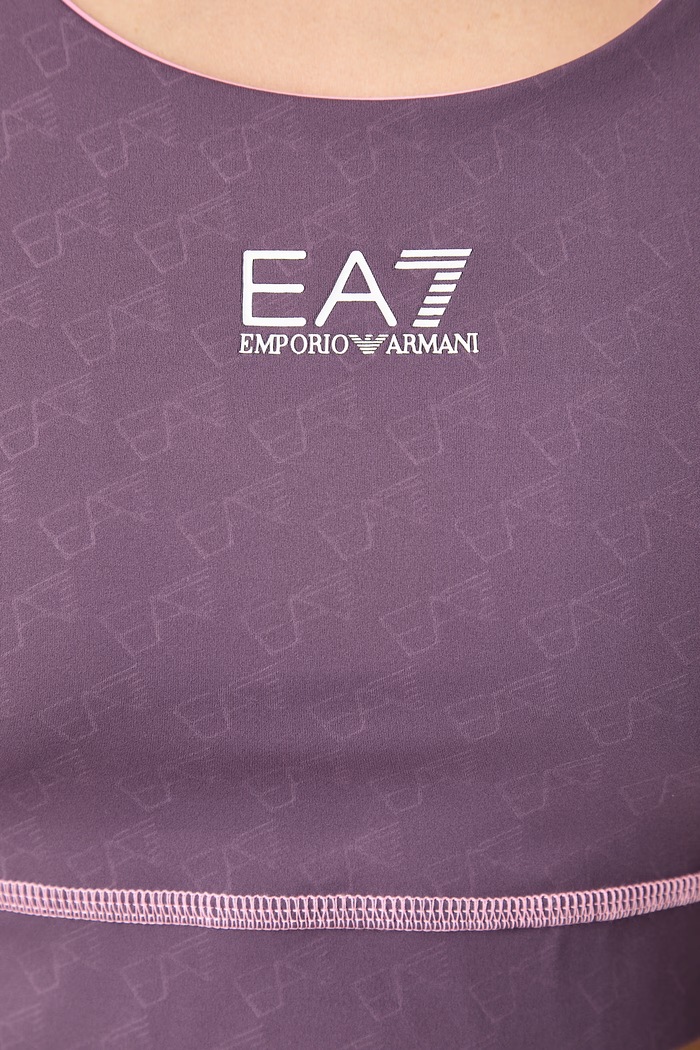 Biustonosz sportowy EA7 Emporio Armani fioletowy AF21580.7W001525