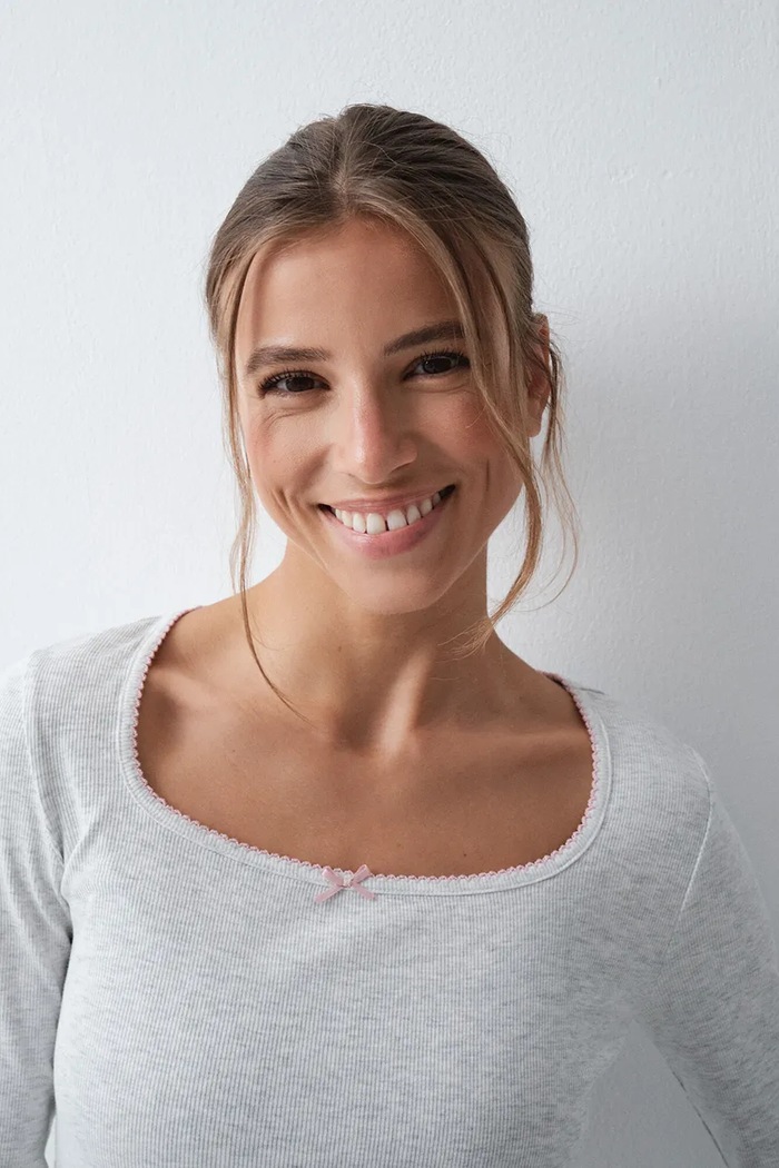 Piżama dwuczęściowa damska z bawełną women'secret 3594741 beżowy