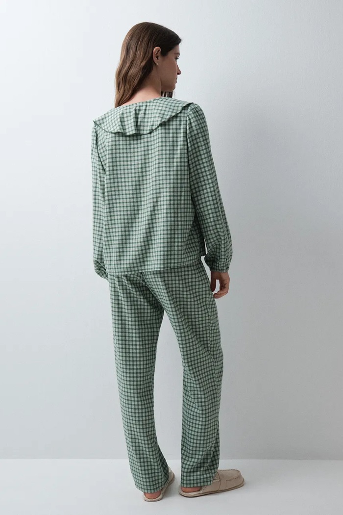 women'secret Piżama dwuczęściowa damska z bawełną 3794108 zielony AW26