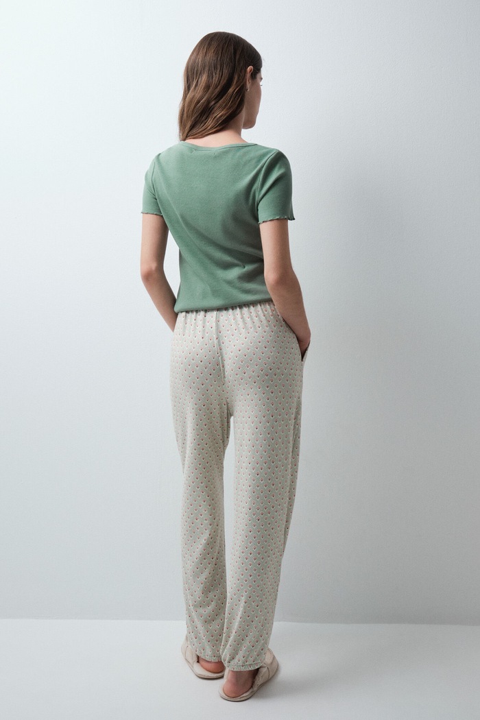Odzież women'secret Spodnie piżamowe damskie 3704549 zielony