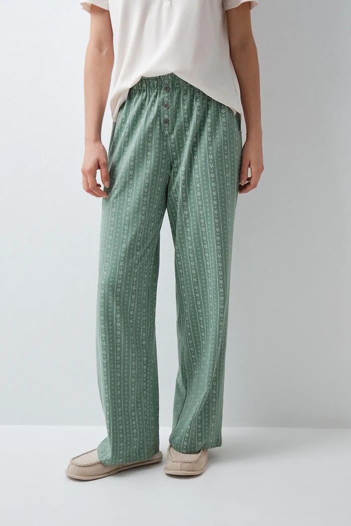 women'secret Spodnie piżamowe damskie bawełniane turkusowy 3704539
