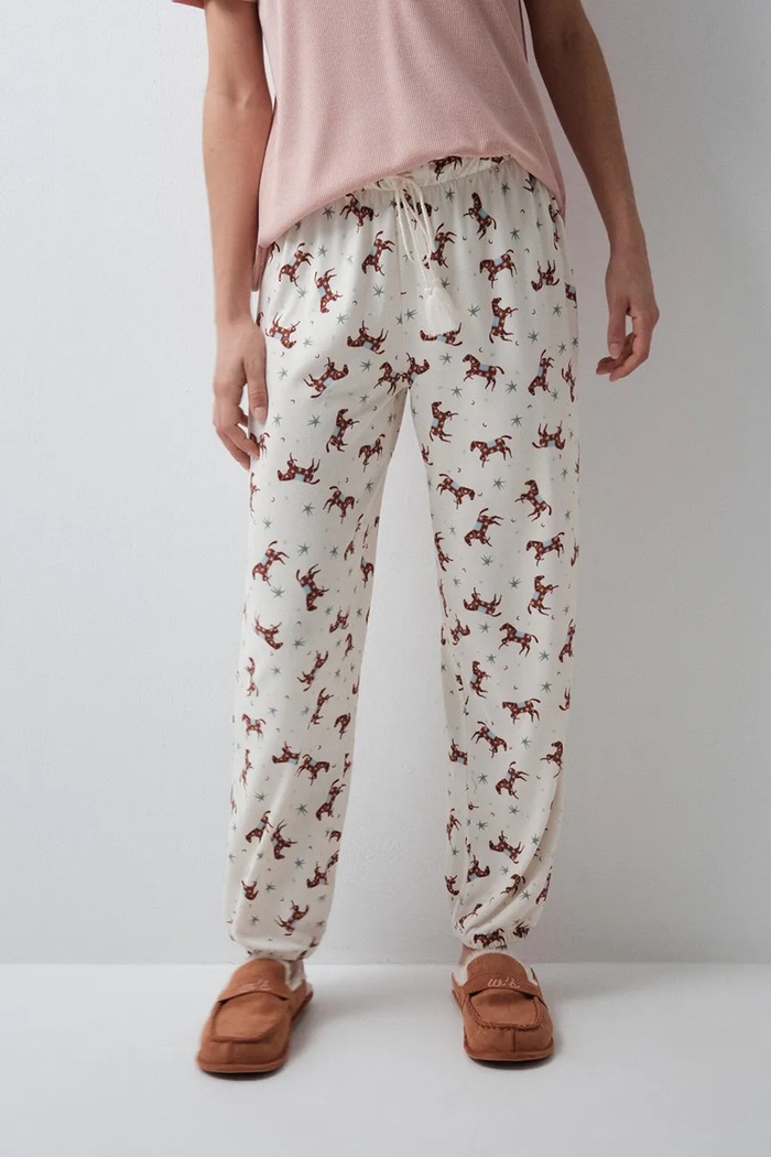 women'secret Spodnie piżamowe damskie biały 3704548