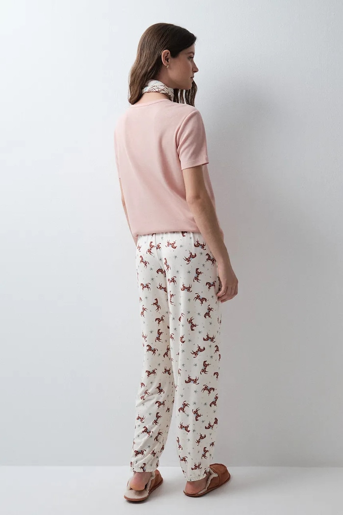 Odzież women'secret Spodnie piżamowe damskie 3704548 biały
