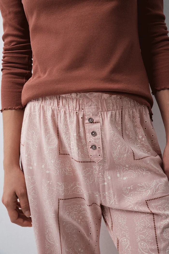 Spodnie piżamowe damskie bawełniane women'secret 3704538 różowy