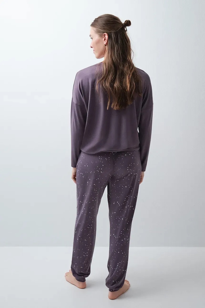 women'secret Piżama dwuczęściowa damska 3134063 fioletowy AW26