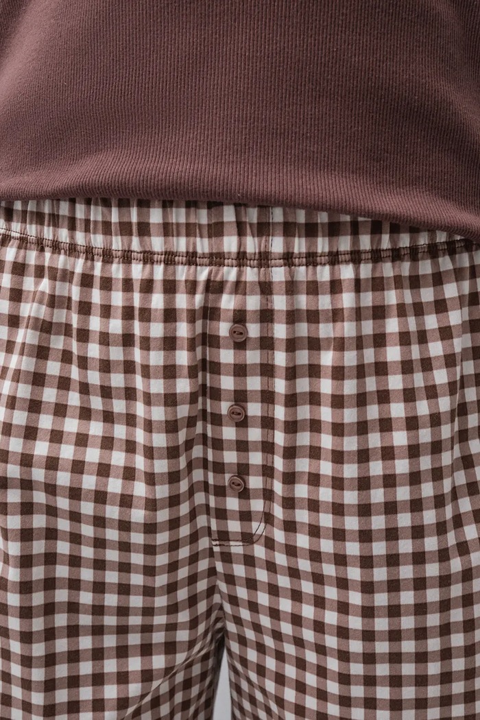 Piżama dwuczęściowa damska z bawełną women'secret brązowy 3134064