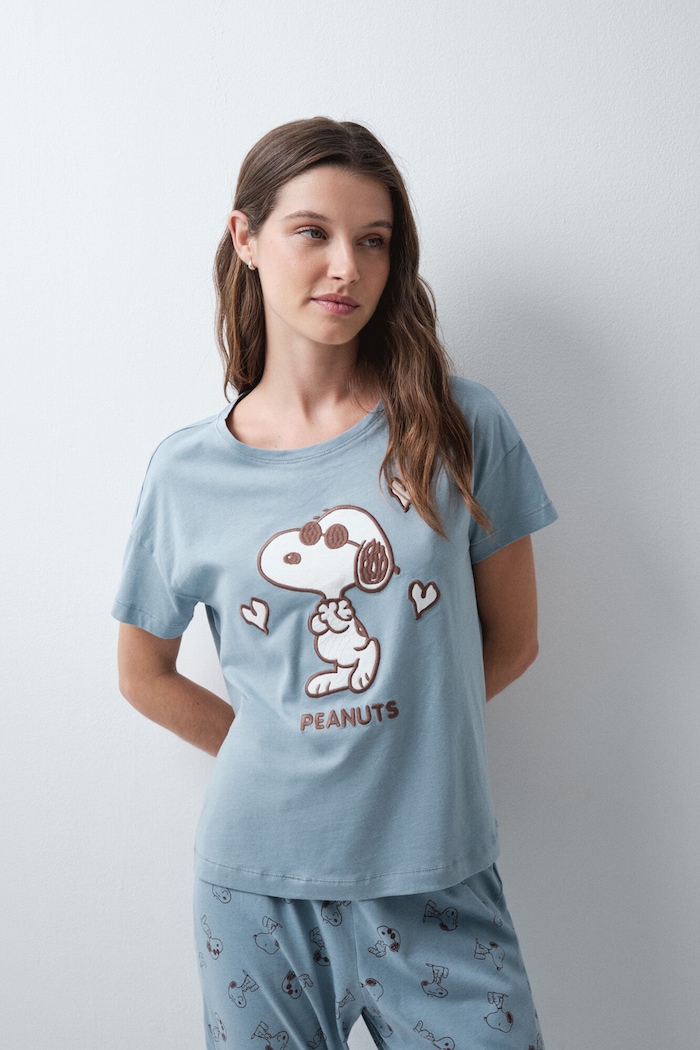 Odzież women'secret Piżama dwuczęściowa damska bawełniana 3134077 niebieski