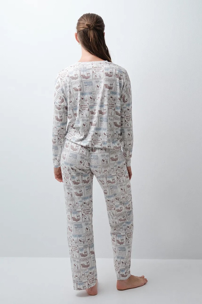 women'secret Piżama dwuczęściowa damska 3134051 beżowy AW26
