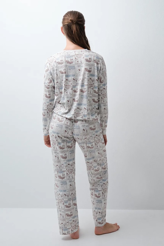 women'secret Piżama dwuczęściowa damska 3134051 beżowy AW26