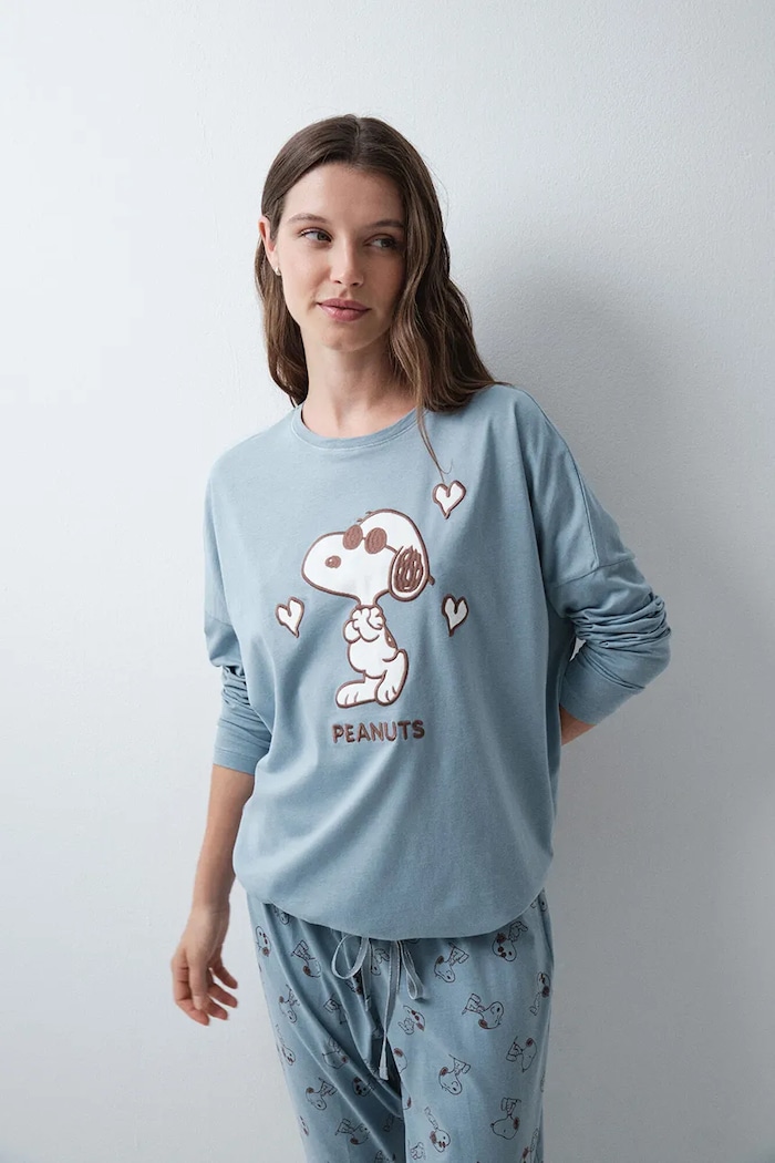Odzież women'secret Piżama dwuczęściowa damska bawełniana 3134068 niebieski
