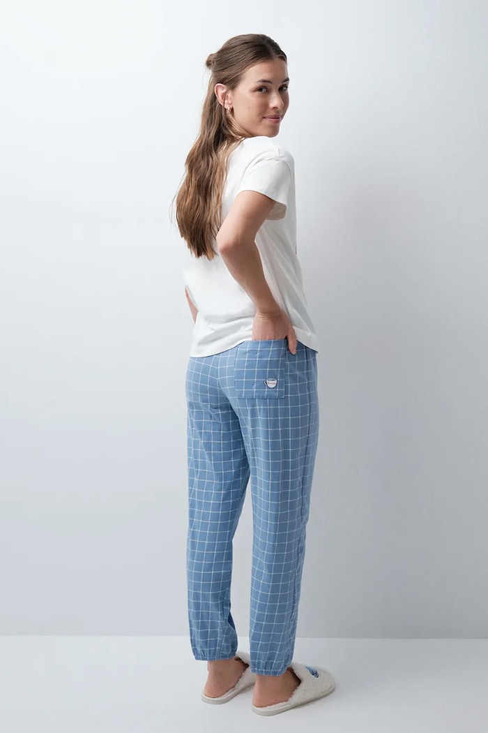 women'secret Dvojdielne pyžamo dámske bavlnené 3134049 modrá AW26