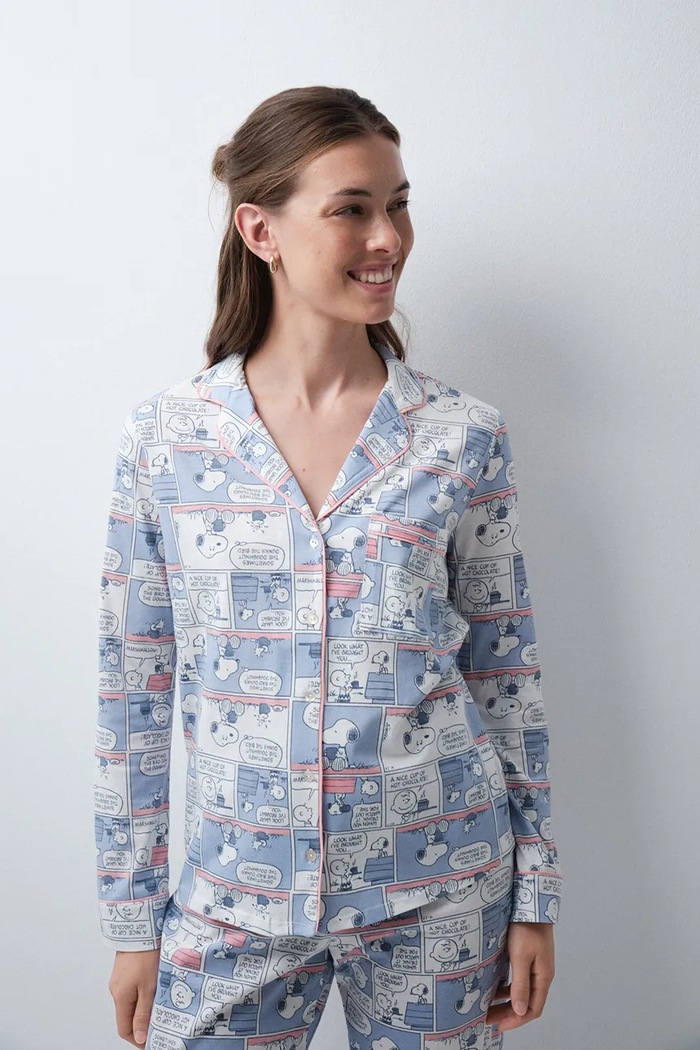 Odzież women'secret Piżama dwuczęściowa damska bawełniana 3134048 niebieski