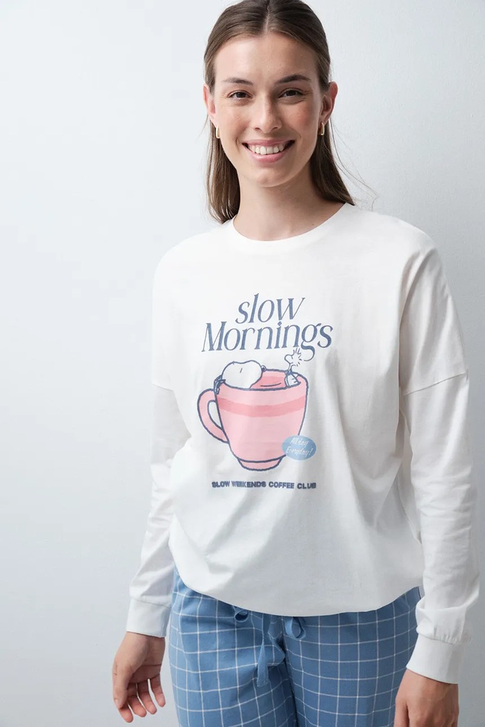 Odzież women'secret Piżama dwuczęściowa damska bawełniana 3134047 niebieski