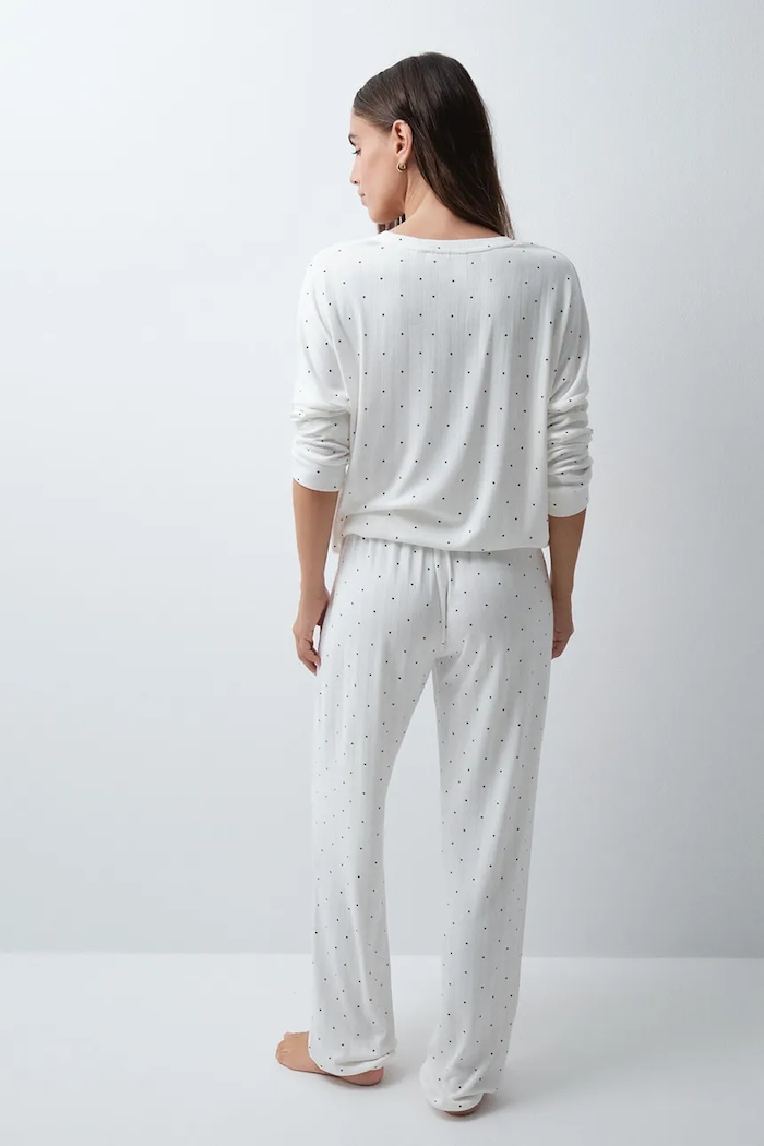 women'secret Piżama dwuczęściowa damska 3134052 biały AW26