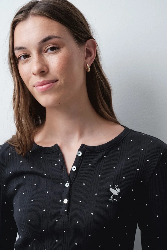 Piżama dwuczęściowa damska z bawełną women'secret 3134054 czarny