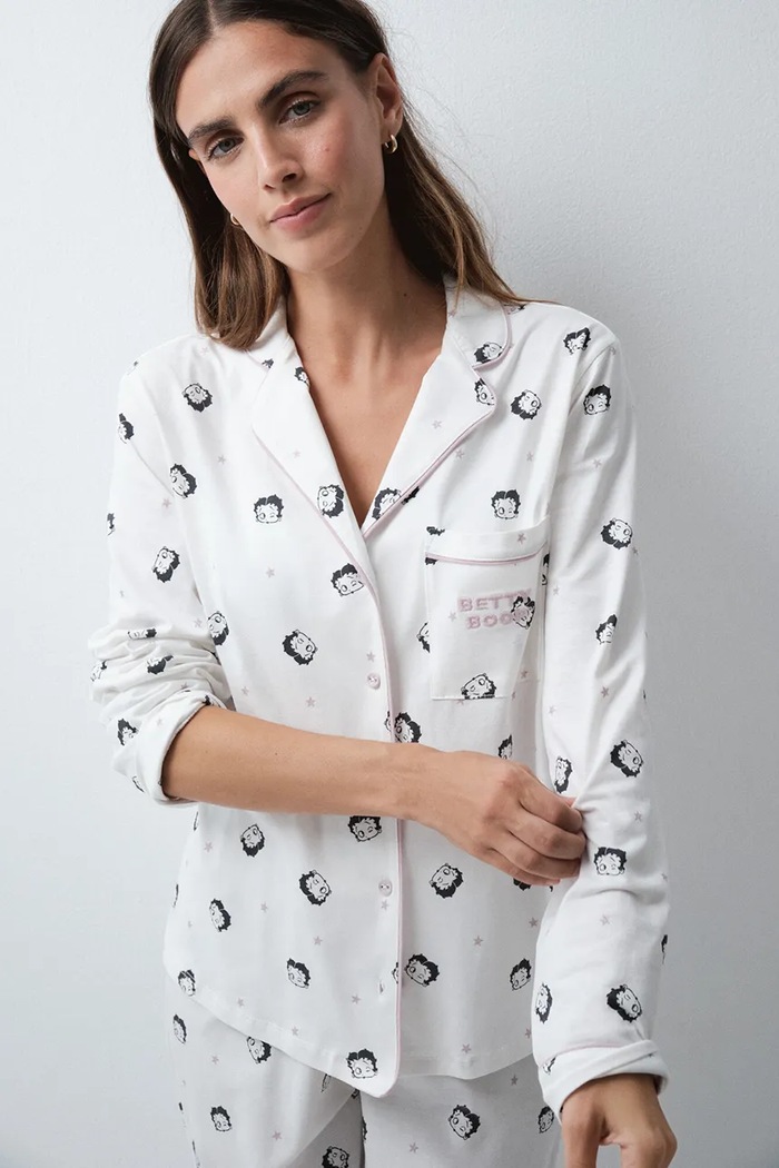 Odzież women'secret Piżama dwuczęściowa damska bawełniana 3134074 beżowy