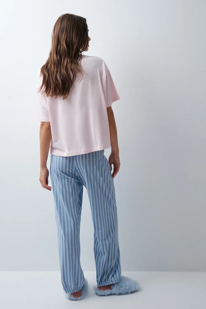 Odzież women'secret Spodnie piżamowe damskie bawełniane 3704542 niebieski